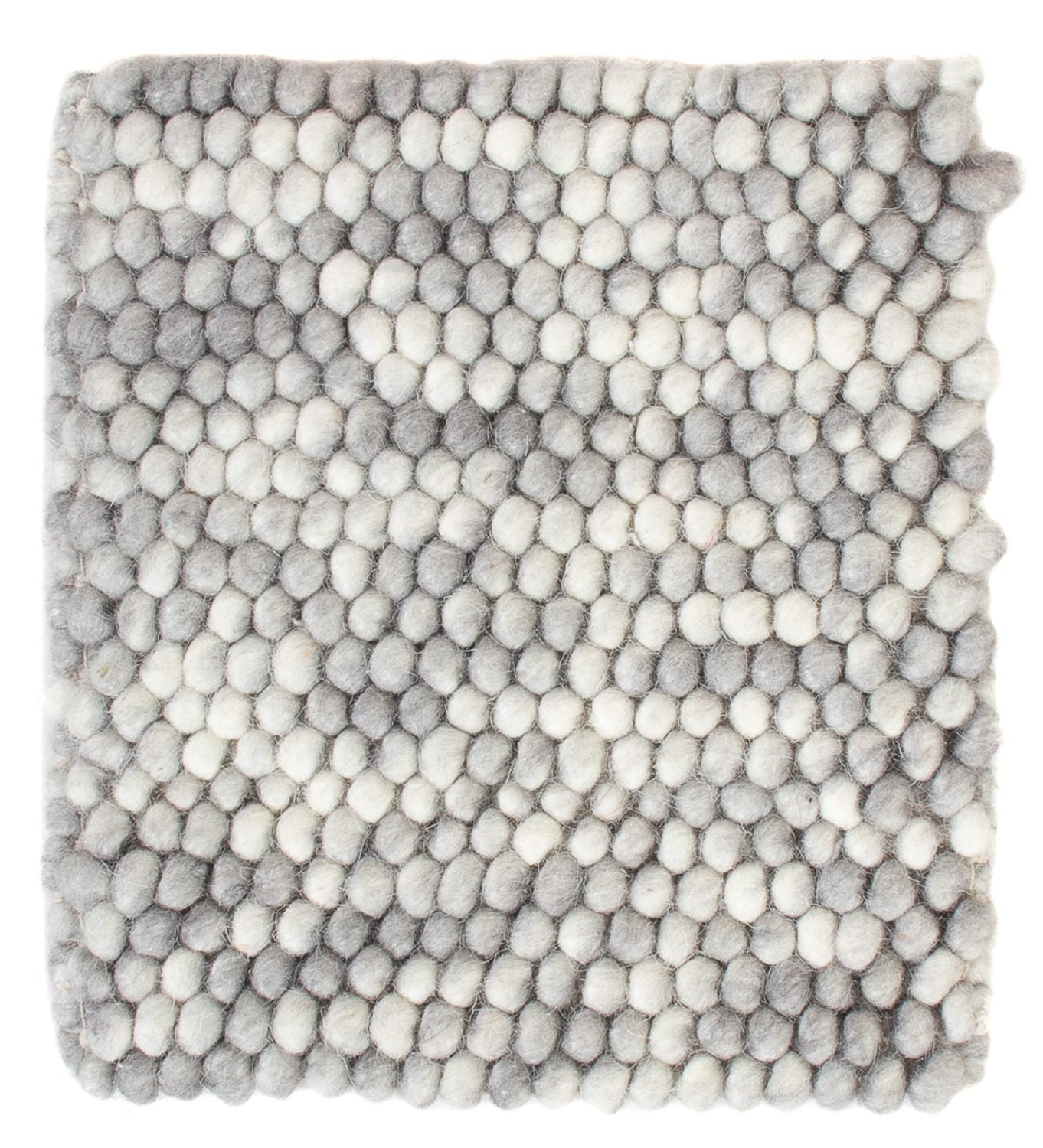 Uldtæppe firkantet  - 32 x 32 cm - lysegrå
