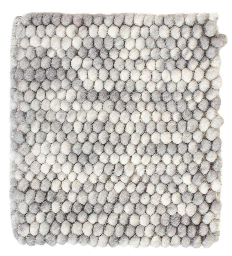 Uldtæppe firkantet  - 32 x 32 cm - lysegrå