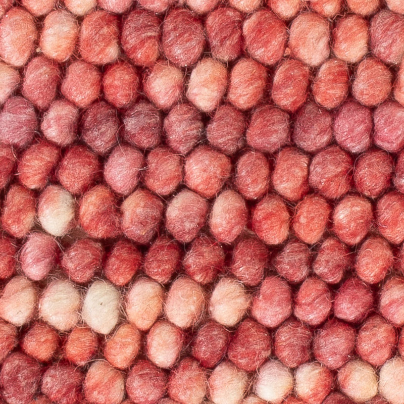 Uldtæppe firkantet  - 25 x 25 cm - lysrød