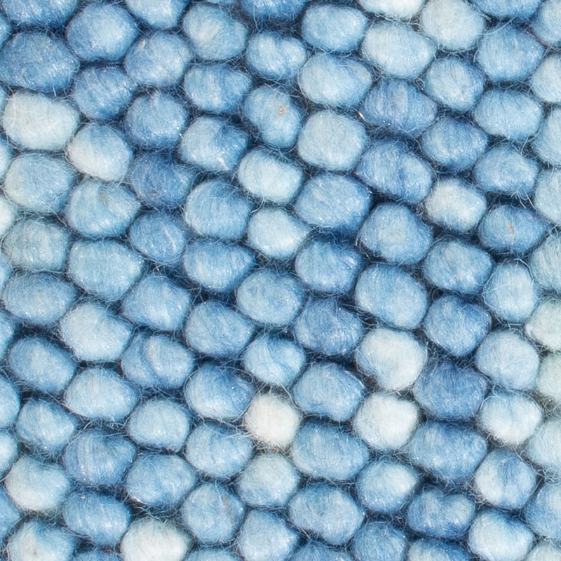 Uldtæppe firkantet  - 25 x 25 cm - lyseblå