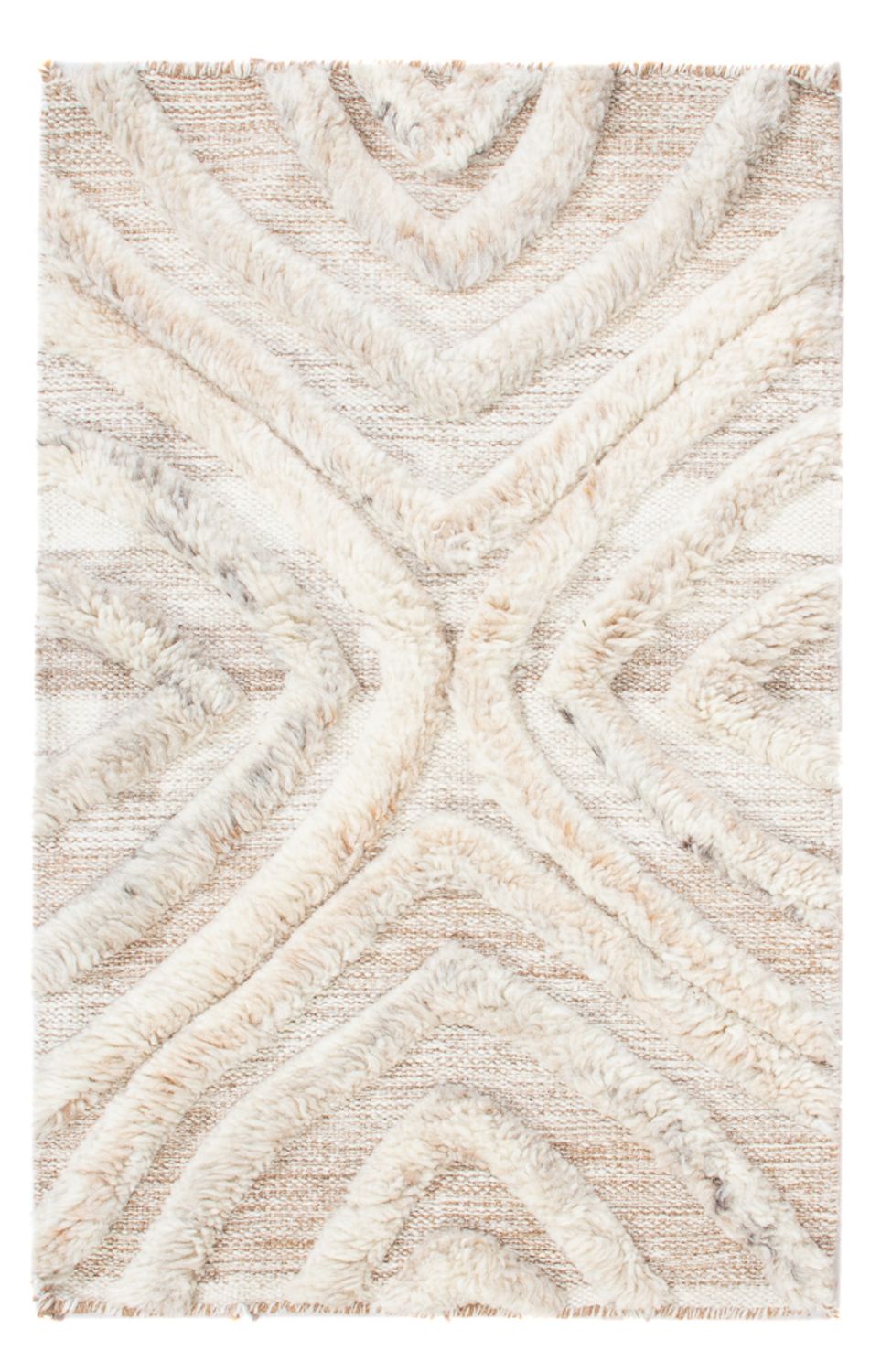 Uldtæppe - 90 x 60 cm - beige