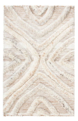 Uldtæppe - 90 x 60 cm - beige