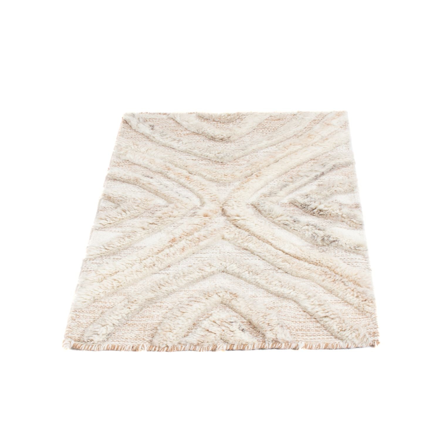 Uldtæppe - 90 x 60 cm - beige