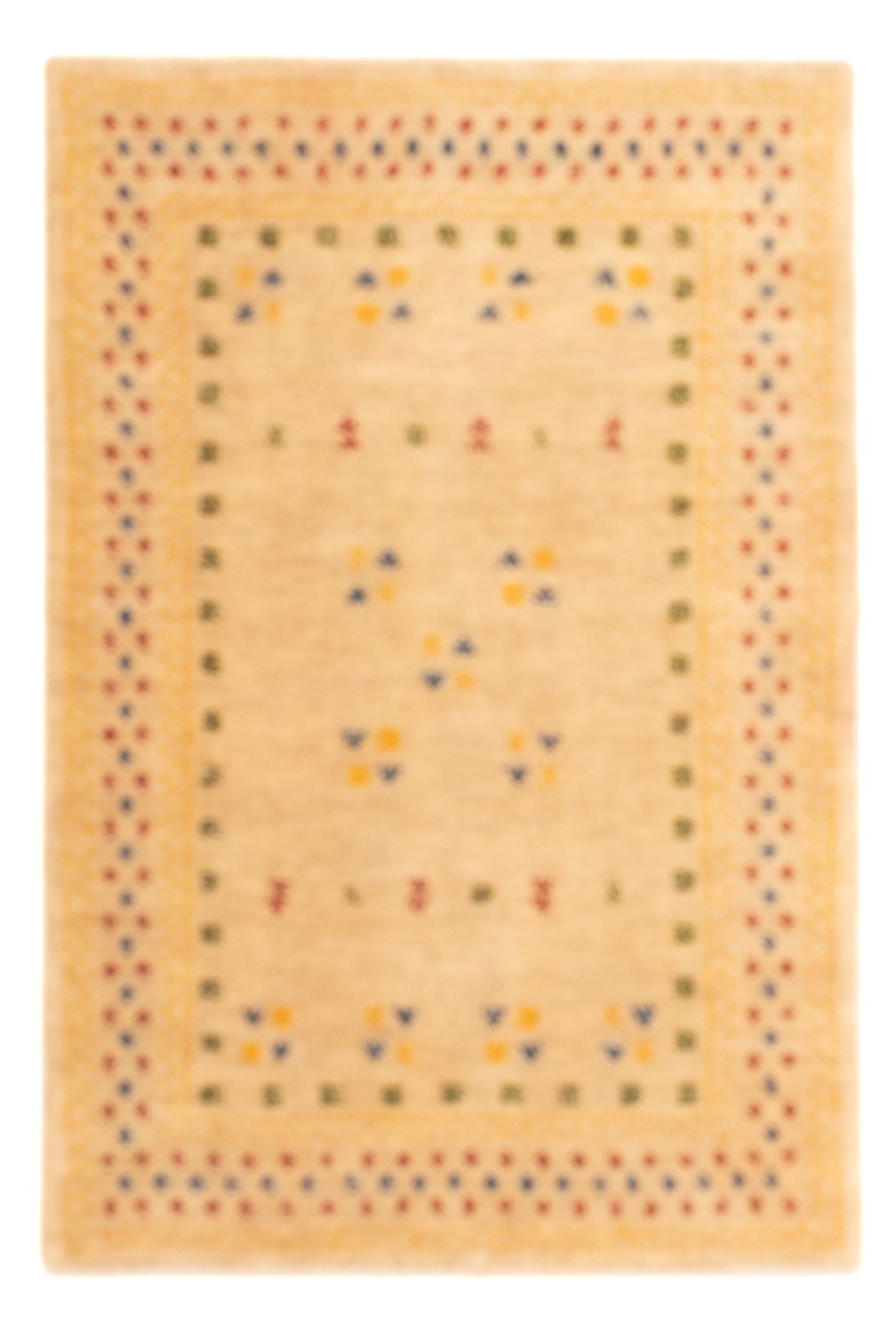 Gabbeh Tæppe - Loribaft Softy - 90 x 60 cm - lys beige
