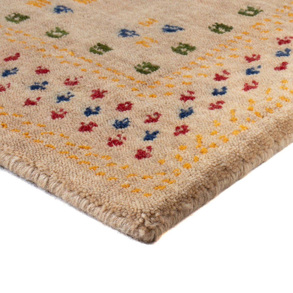 Gabbeh Tæppe - Loribaft Softy - 90 x 60 cm - lys beige