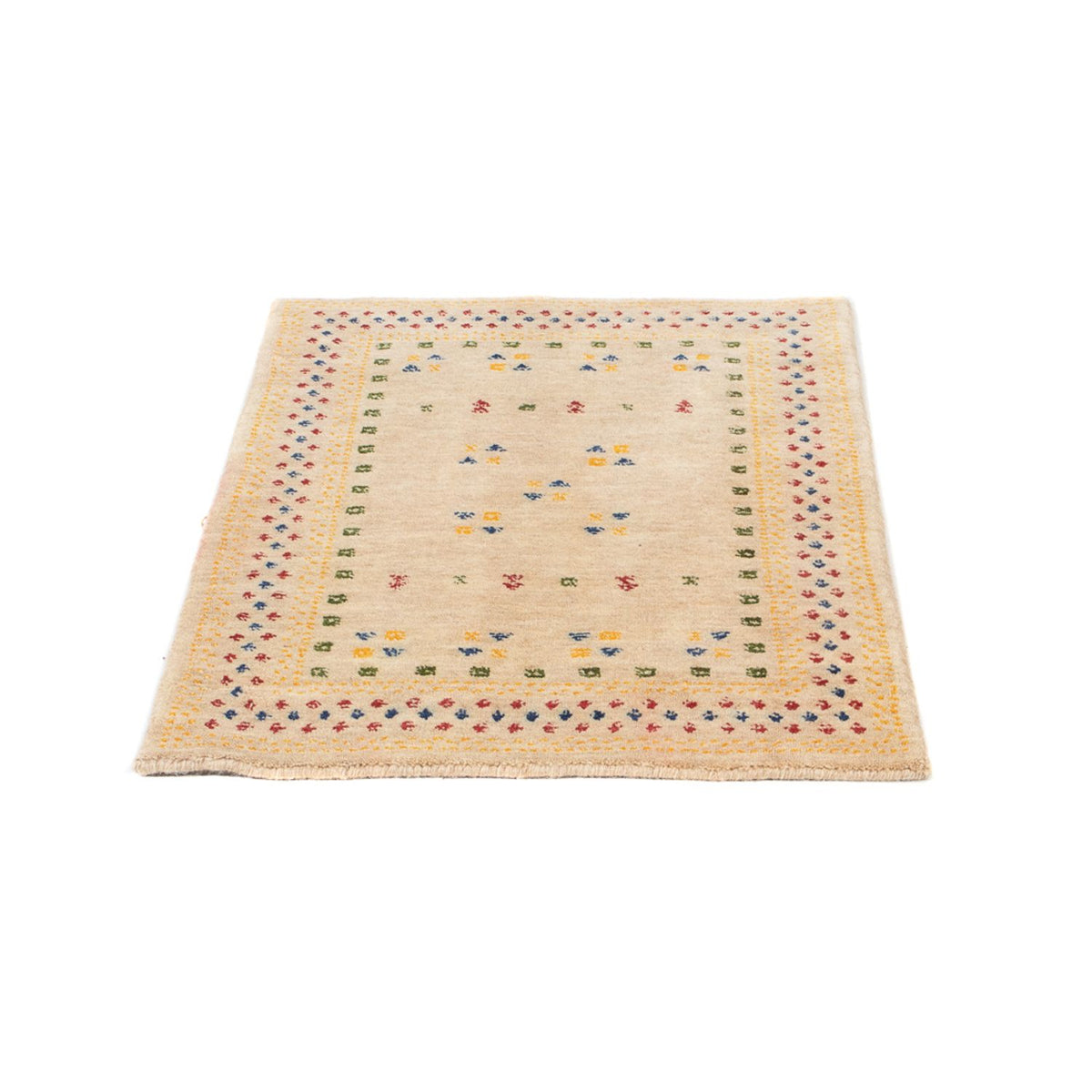 Gabbeh Tæppe - Loribaft Softy - 90 x 60 cm - lys beige