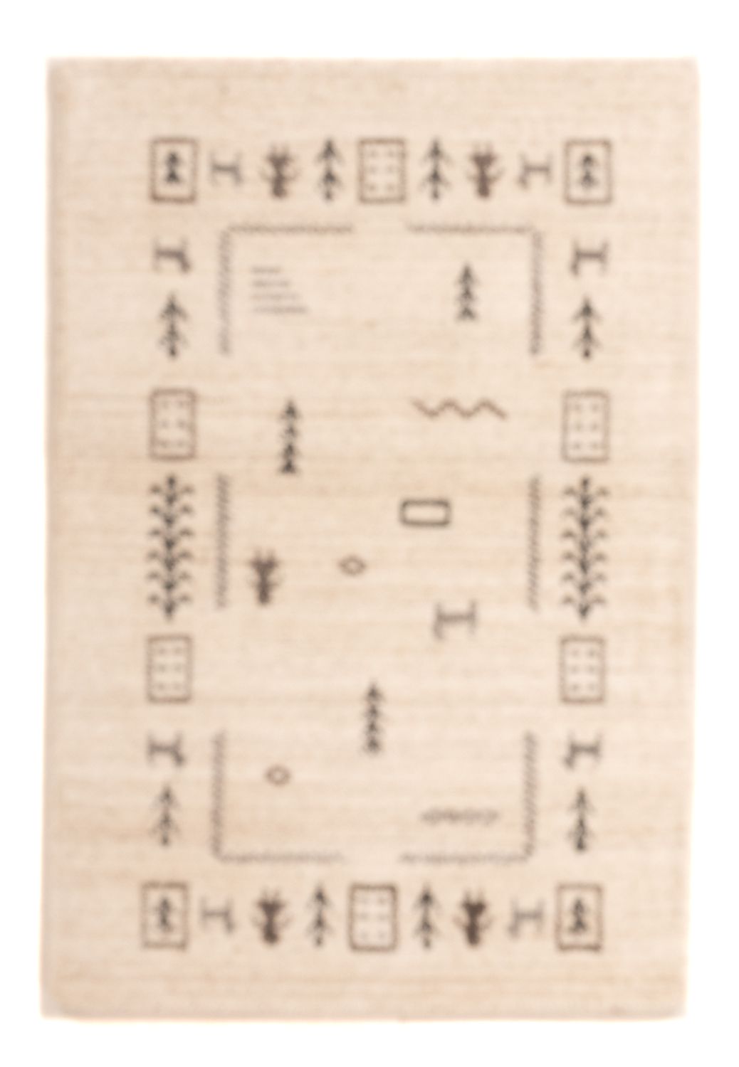 Gabbeh-tæppe - Indus - 90 x 60 cm - beige