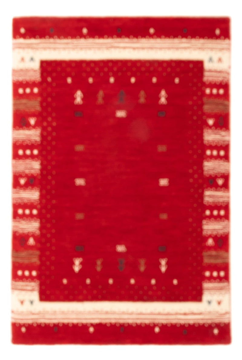 Gabbeh Tæppe - Loribaft Softy - 90 x 60 cm - rød