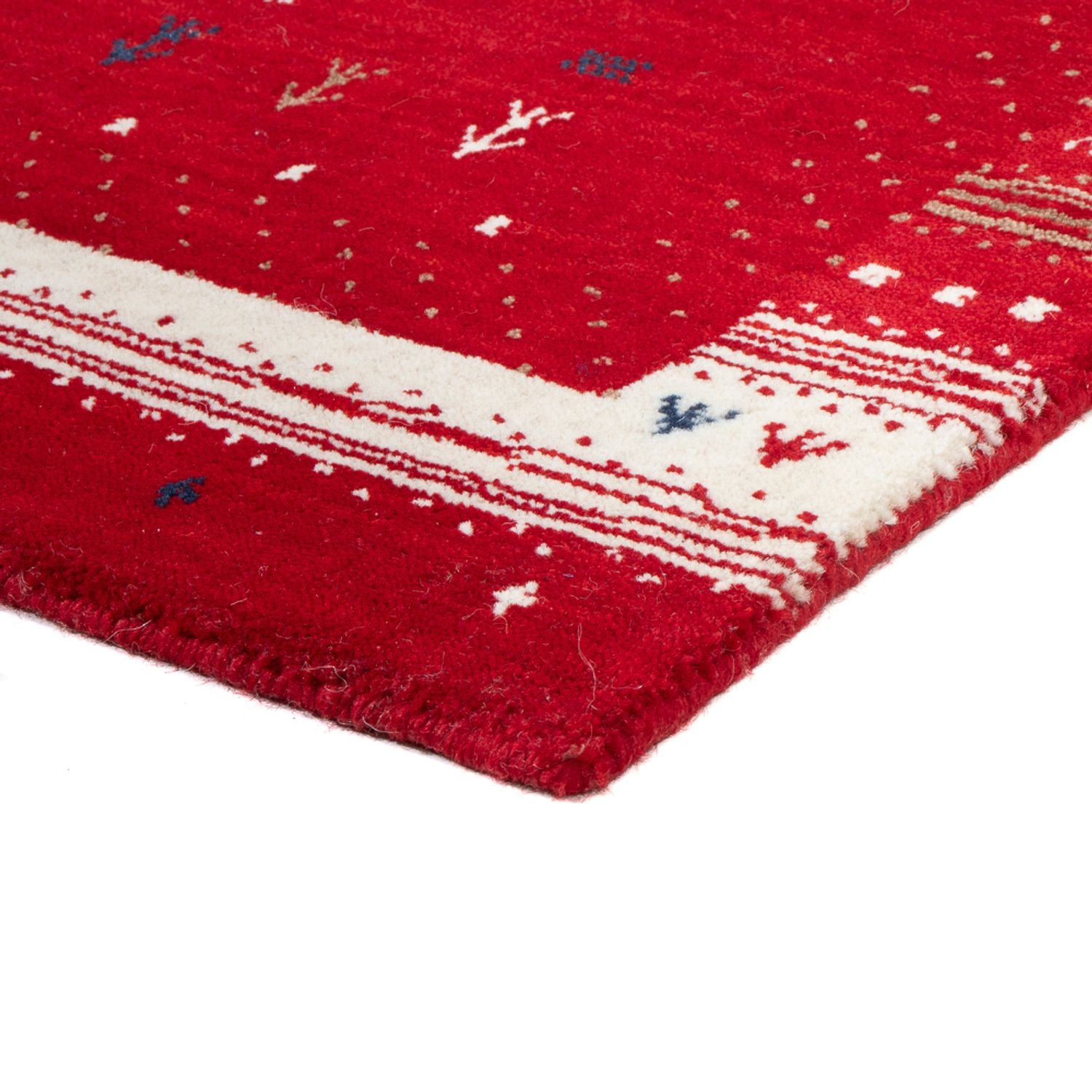 Gabbeh Tæppe - Loribaft Softy - 90 x 60 cm - rød