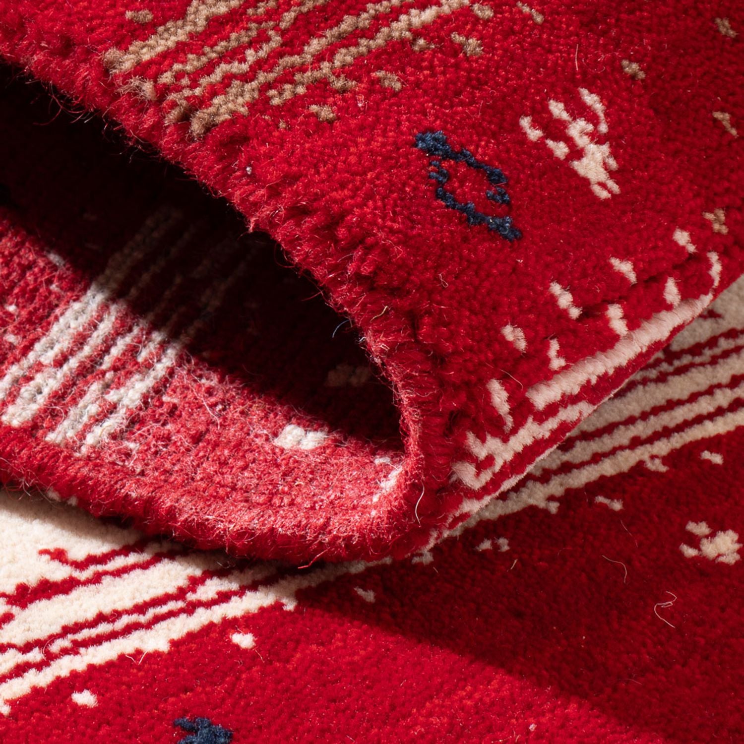 Gabbeh Tæppe - Loribaft Softy - 90 x 60 cm - rød