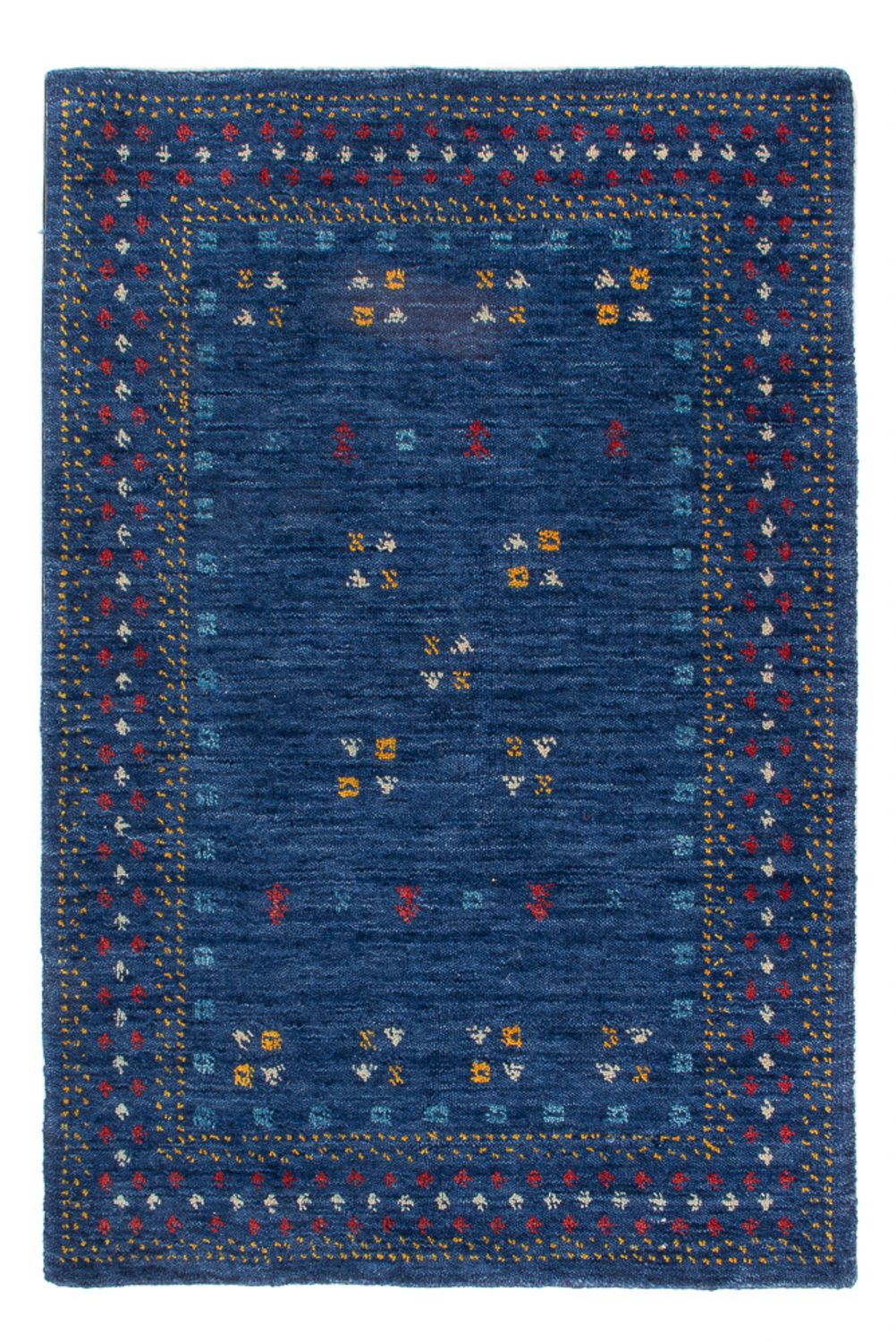 Uldtæppe - 90 x 60 cm - mørkeblå