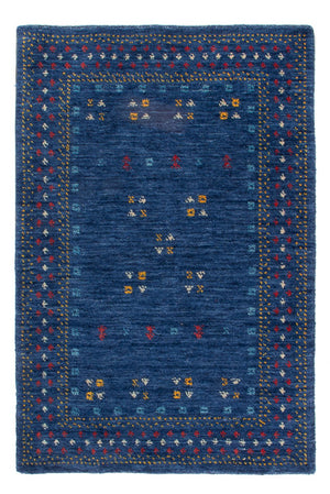 Uldtæppe - 90 x 60 cm - mørkeblå