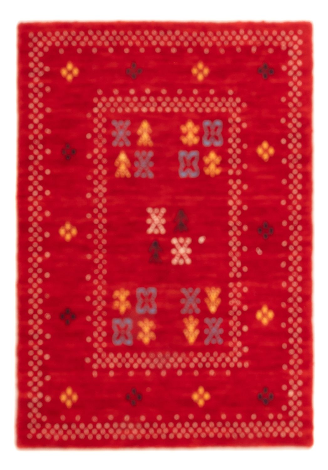 Gabbeh Tæppe - Loribaft Softy - 90 x 60 cm - rød