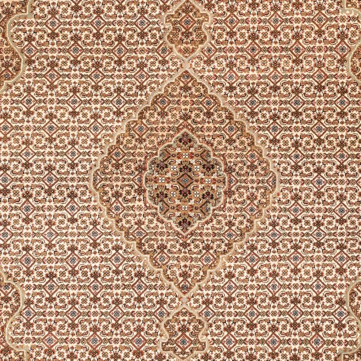 Orientalsk tæppe - Tabriz - 200 x 150 cm - mørk beige