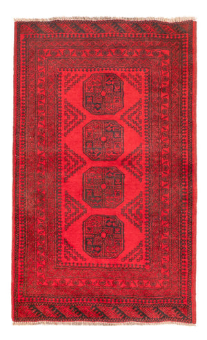 Afghansk tæppe - Filpa - 155 x 100 cm - rød