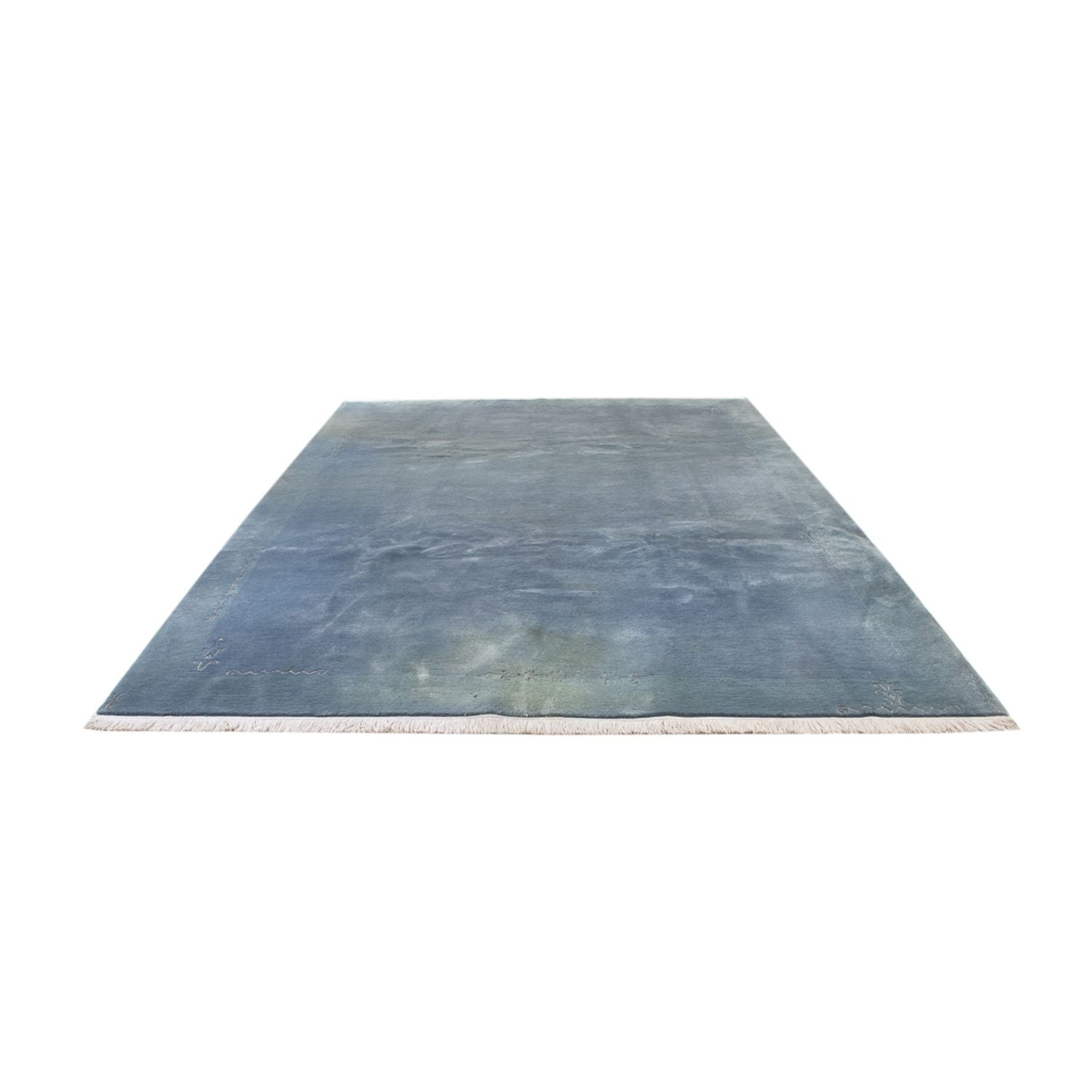 Nepal Tæppe - 350 x 240 cm - lyseblå