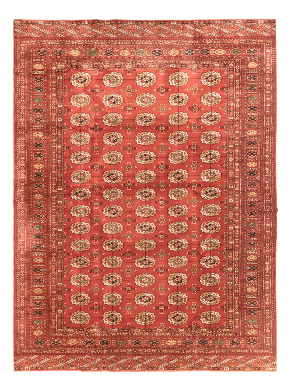 Afghansk tæppe - Bukhara - 410 x 300 cm - lysrød
