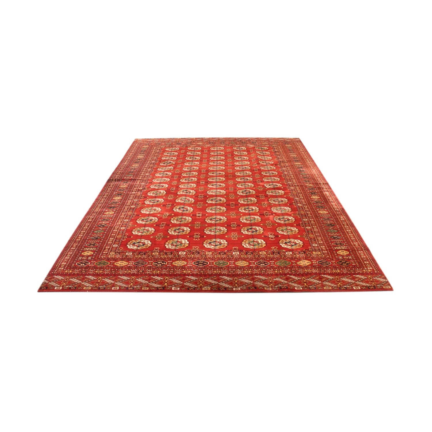 Afghansk tæppe - Bukhara - 410 x 300 cm - lysrød