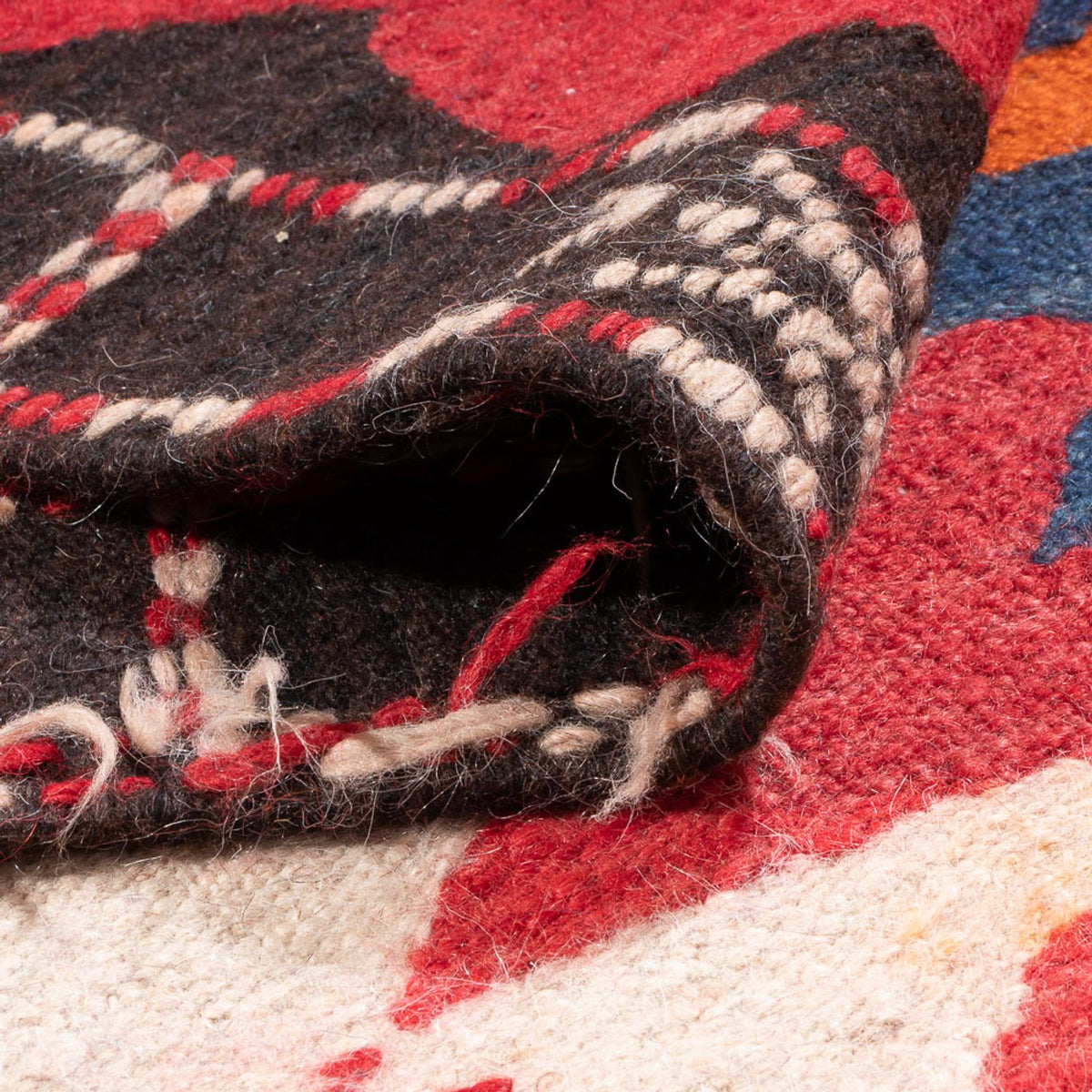 Løber Kelim-tæppe - gammelt - 430 x 155 cm - rød