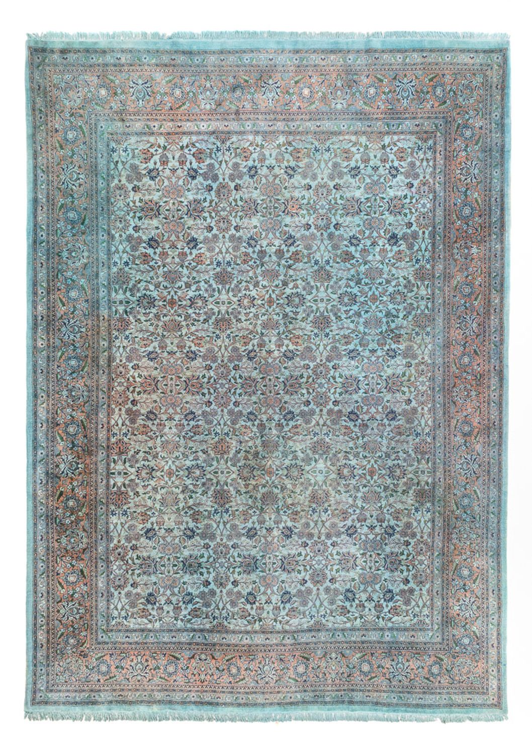 Orientalsk tæppe - 380 x 280 cm - turkis
