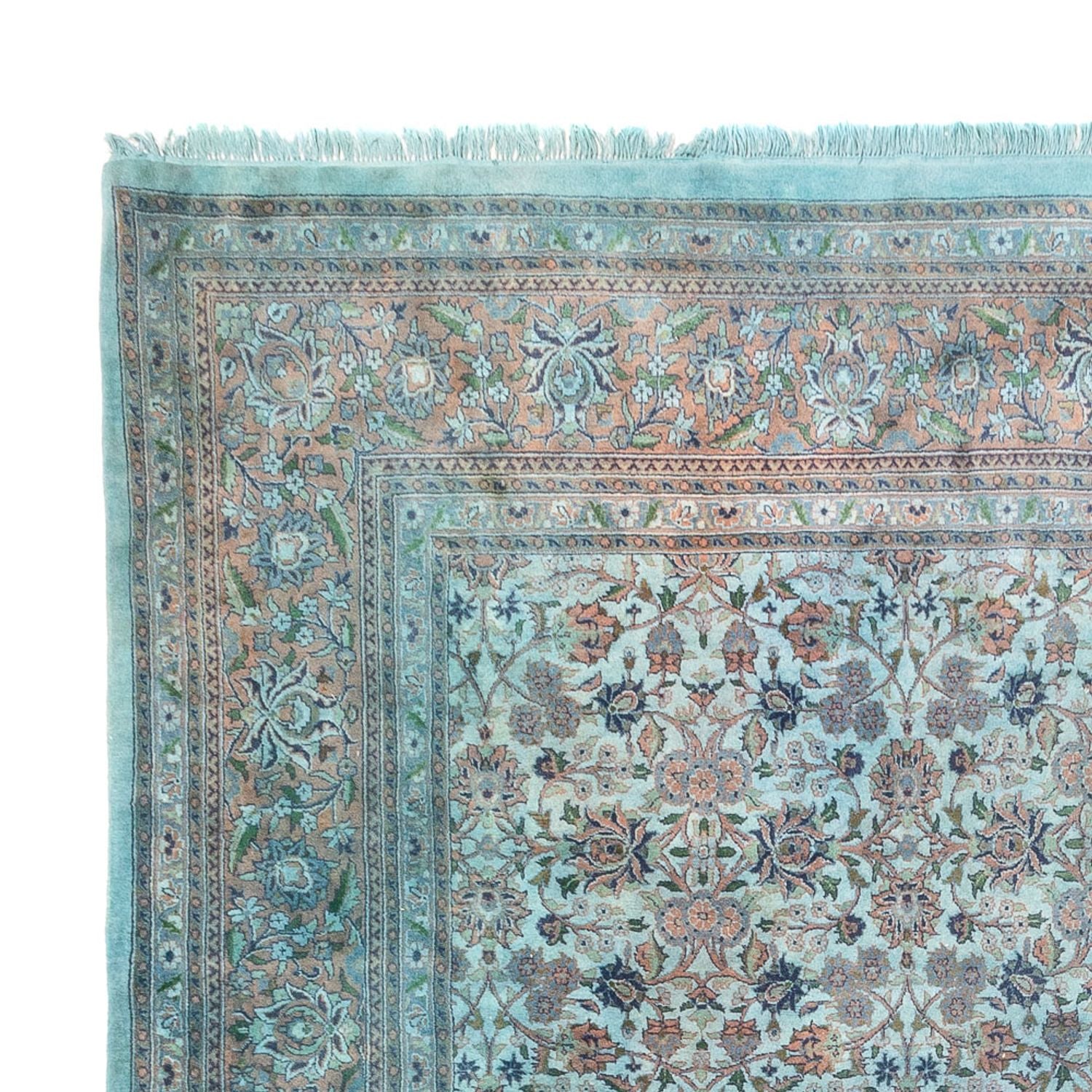 Orientalsk tæppe - 380 x 280 cm - turkis