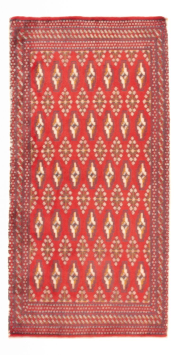Turkaman-tæppe - 130 x 62 cm - rød