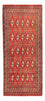 Turkaman-tæppe - 130 x 60 cm - lysrød