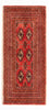 Turkaman-tæppe - 100 x 50 cm - mørkerød