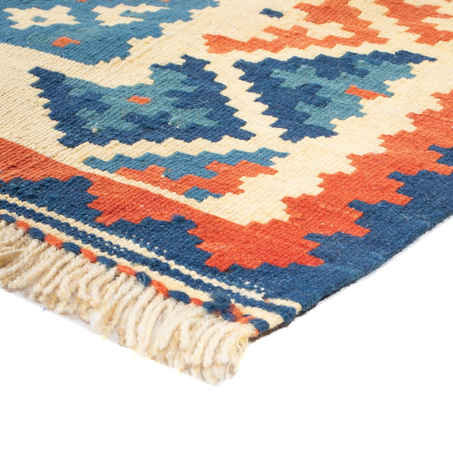 Kelim-tæppe - orientalsk firkantet  - 103 x 103 cm - flerfarvet