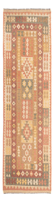 Løber Kelim Carpet - Splash - 315 x 95 cm - lys beige