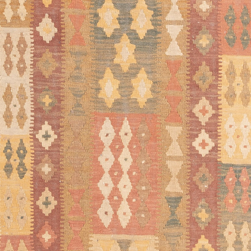 Løber Kelim Carpet - Splash - 315 x 95 cm - lys beige