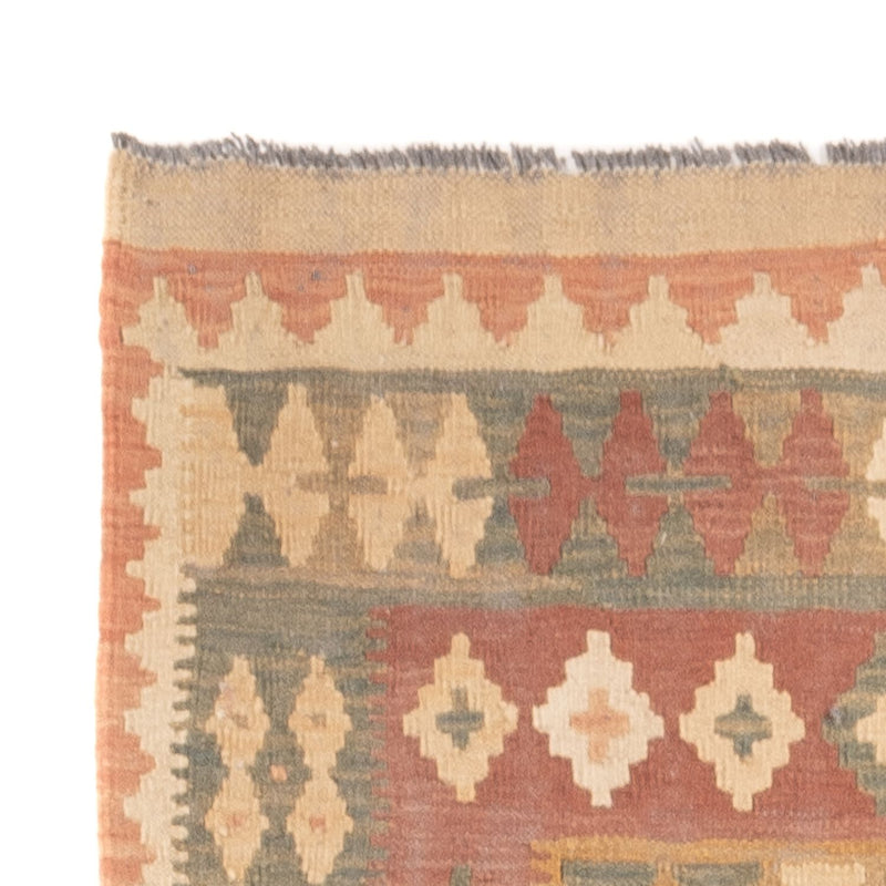 Løber Kelim Carpet - Splash - 315 x 95 cm - lys beige