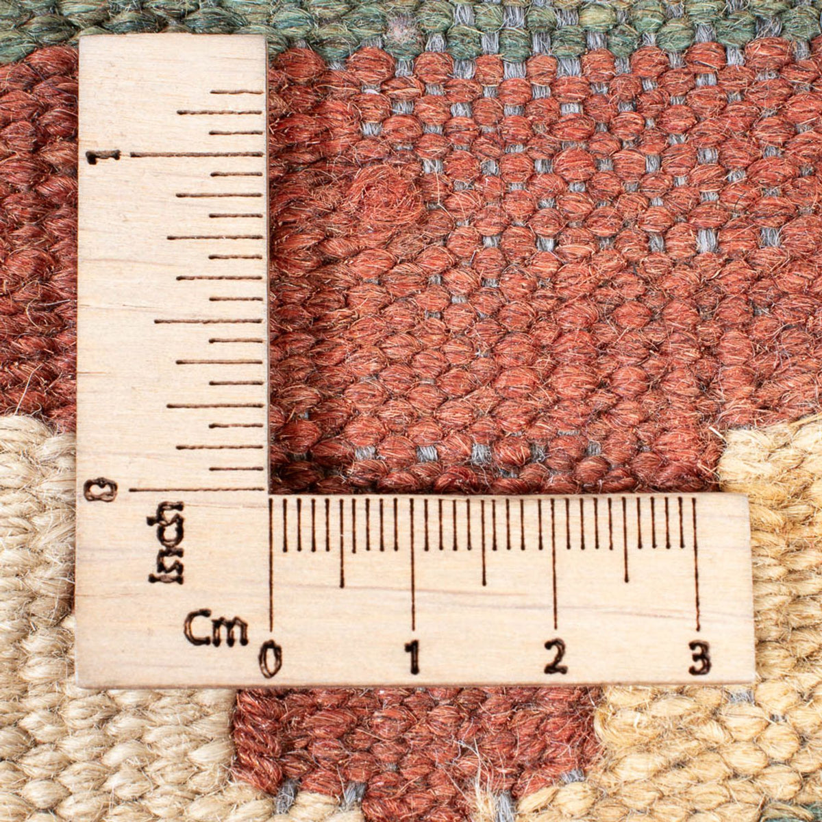 Løber Kelim Carpet - Splash - 315 x 95 cm - lys beige