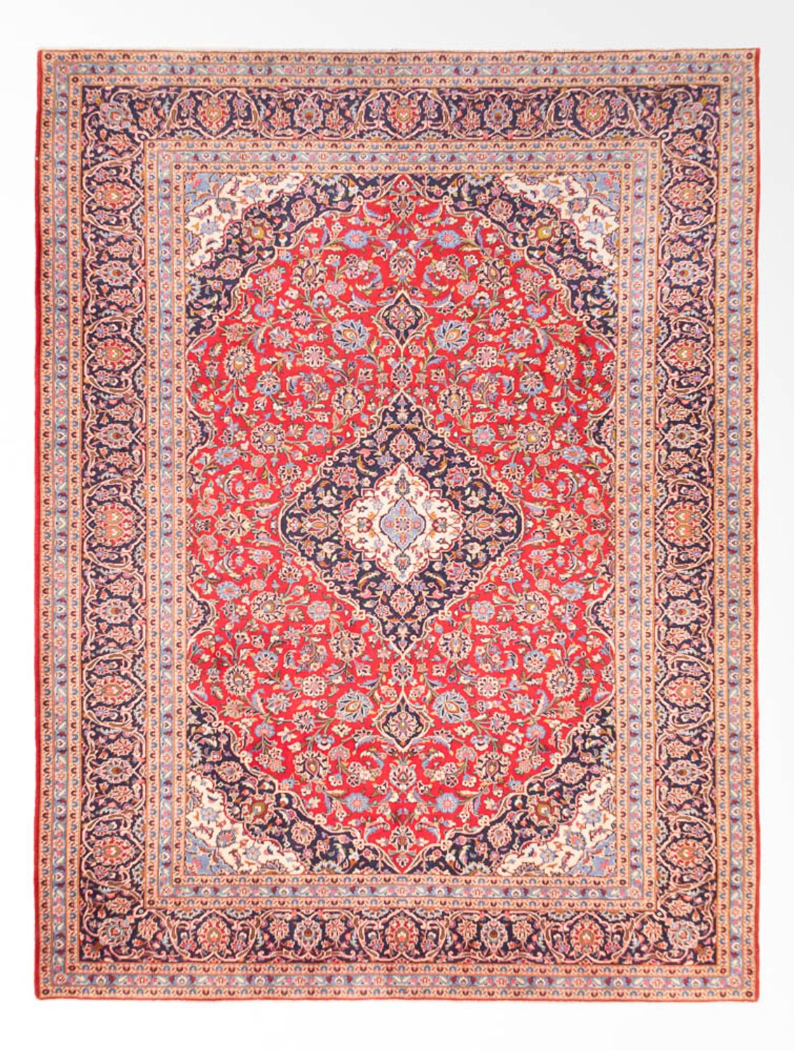 Persisk tæppe - Keshan - 355 x 265 cm - rød