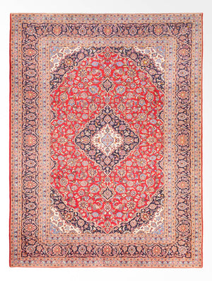 Persisk tæppe - Keshan - 355 x 265 cm - rød