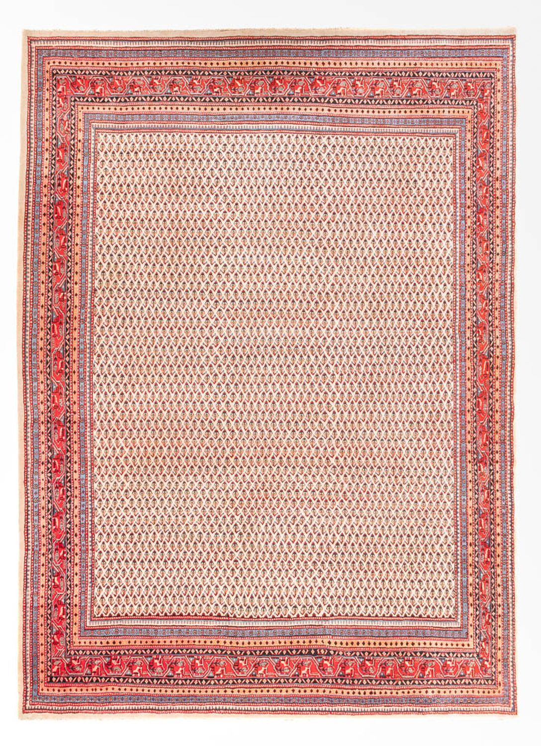 Persisk tæppe - Mir - 375 x 285 cm - lysrød