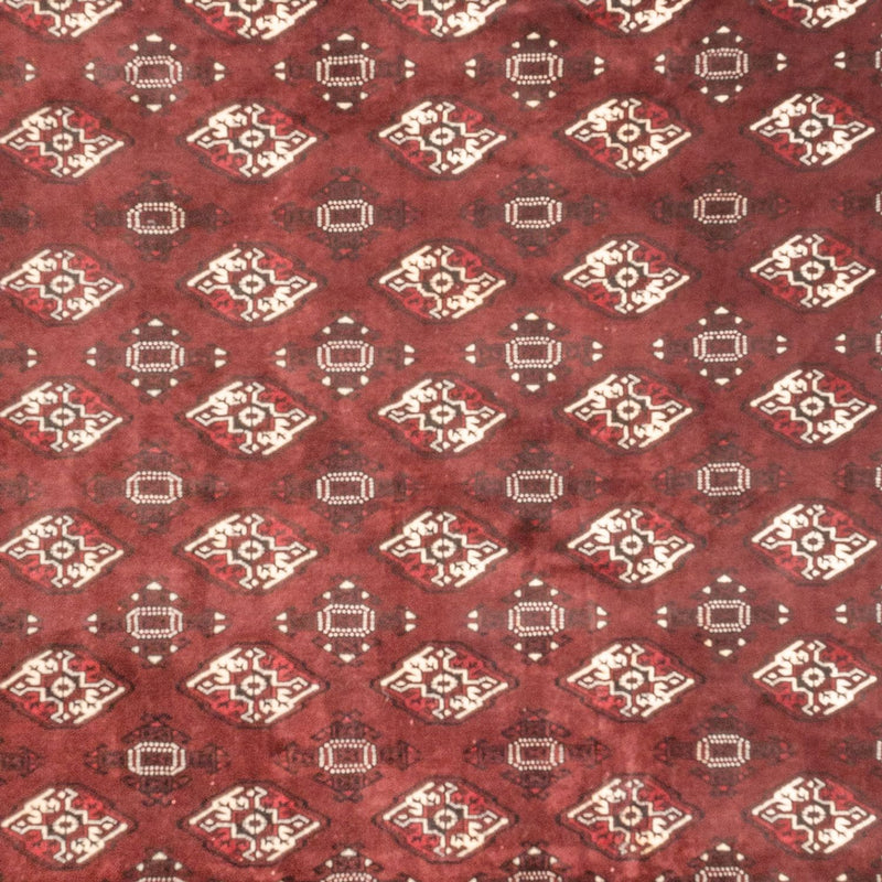 Turkaman-tæppe - 380 x 260 cm - mørkerød