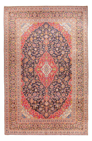 Persisk tæppe - Keshan - 445 x 310 cm - mørkeblå