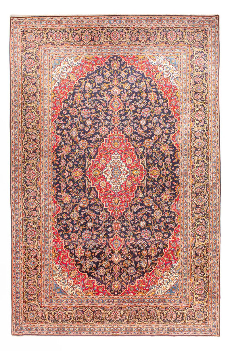 Persisk tæppe - Keshan - 445 x 310 cm - mørkeblå