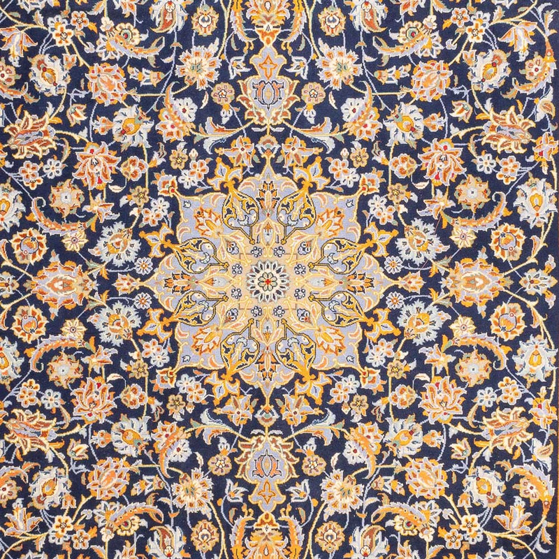 Persisk tæppe - Keshan - 402 x 288 cm - mørkeblå
