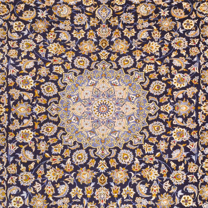 Persisk tæppe - Keshan - 420 x 318 cm - mørkeblå