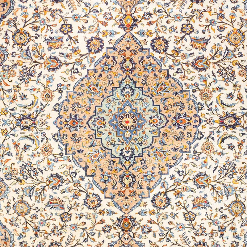 Persisk tæppe - Keshan - 405 x 302 cm - mørk beige