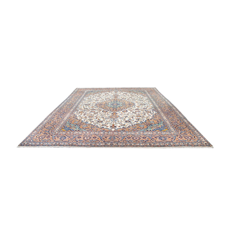 Persisk tæppe - Keshan - 405 x 302 cm - mørk beige