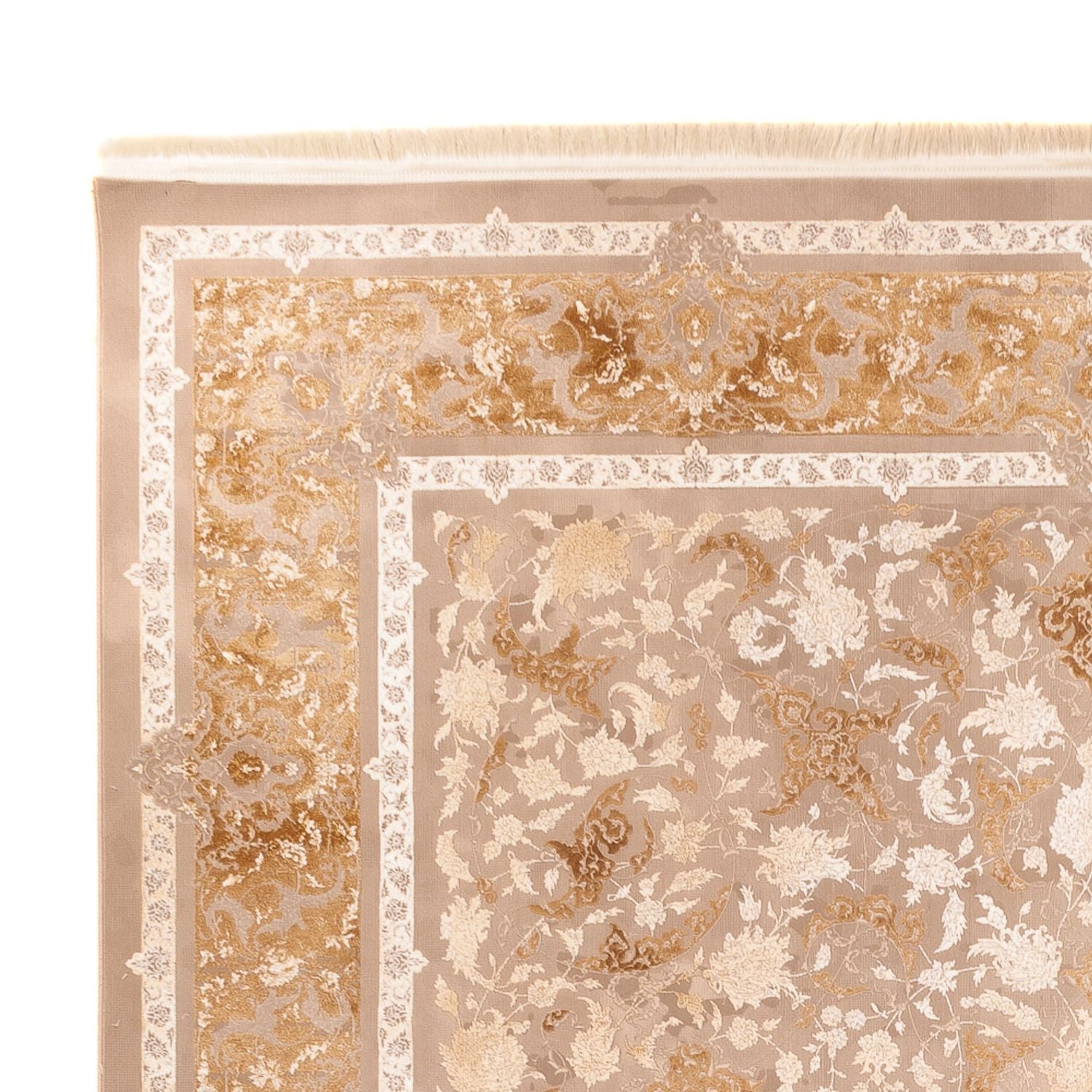 Orientalsk vævet tæppe - 350 x 250 cm - beige