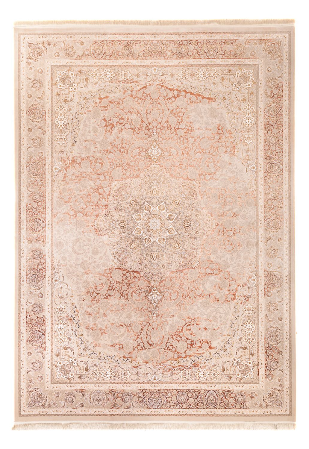 Orientalsk vævet tæppe - 350 x 250 cm - beige