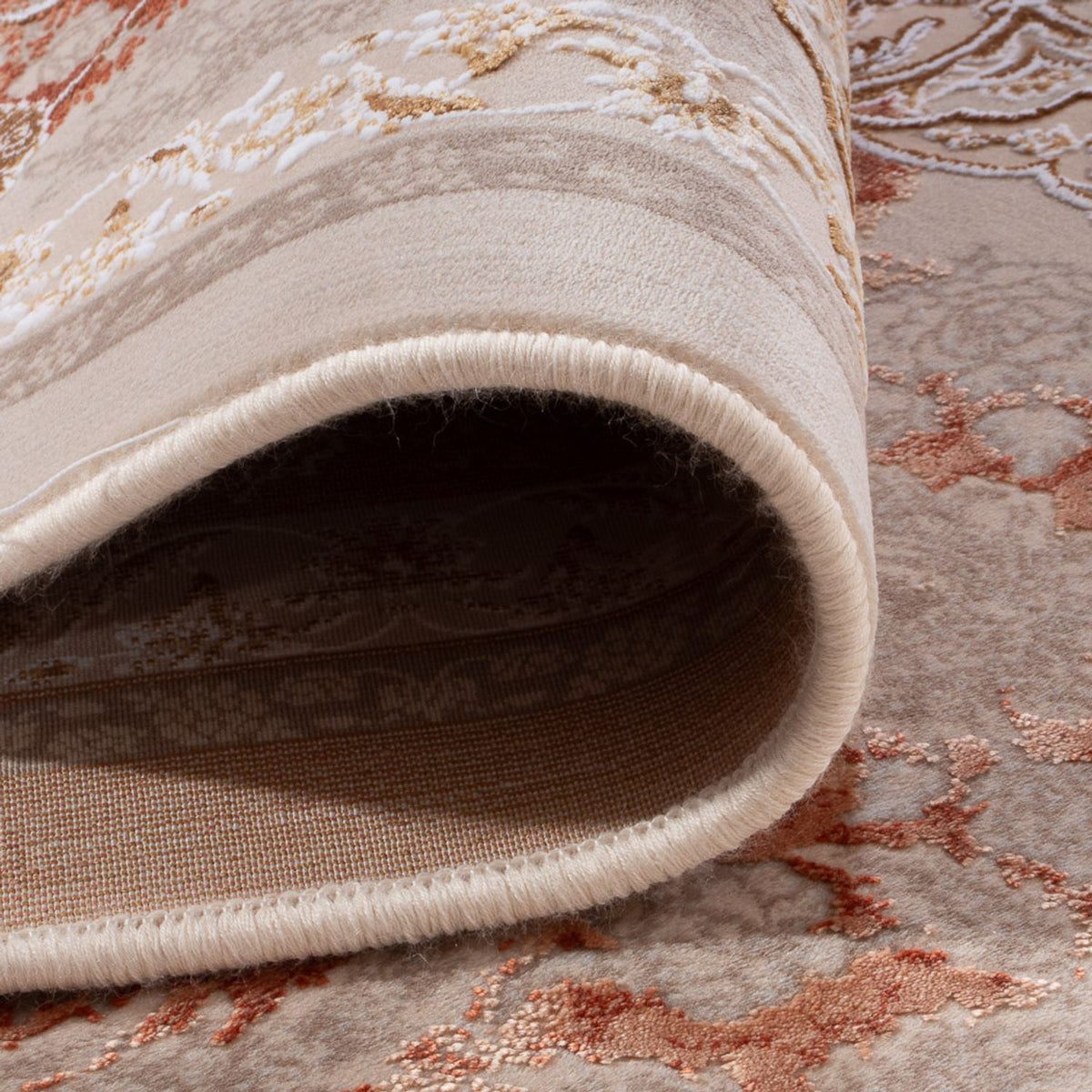 Orientalsk vævet tæppe - 350 x 250 cm - beige