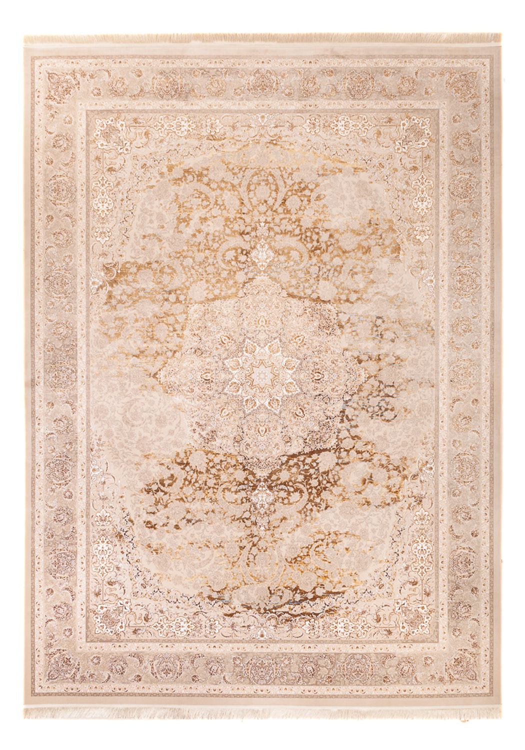 Orientalsk vævet tæppe - 350 x 250 cm - beige