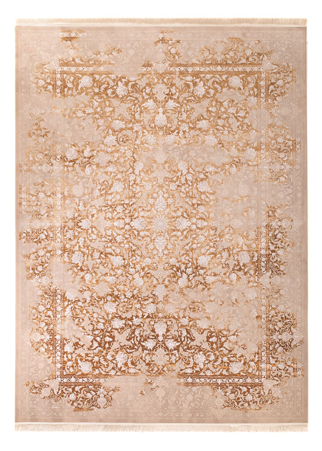 Orientalsk vævet tæppe - 350 x 250 cm - mørk beige