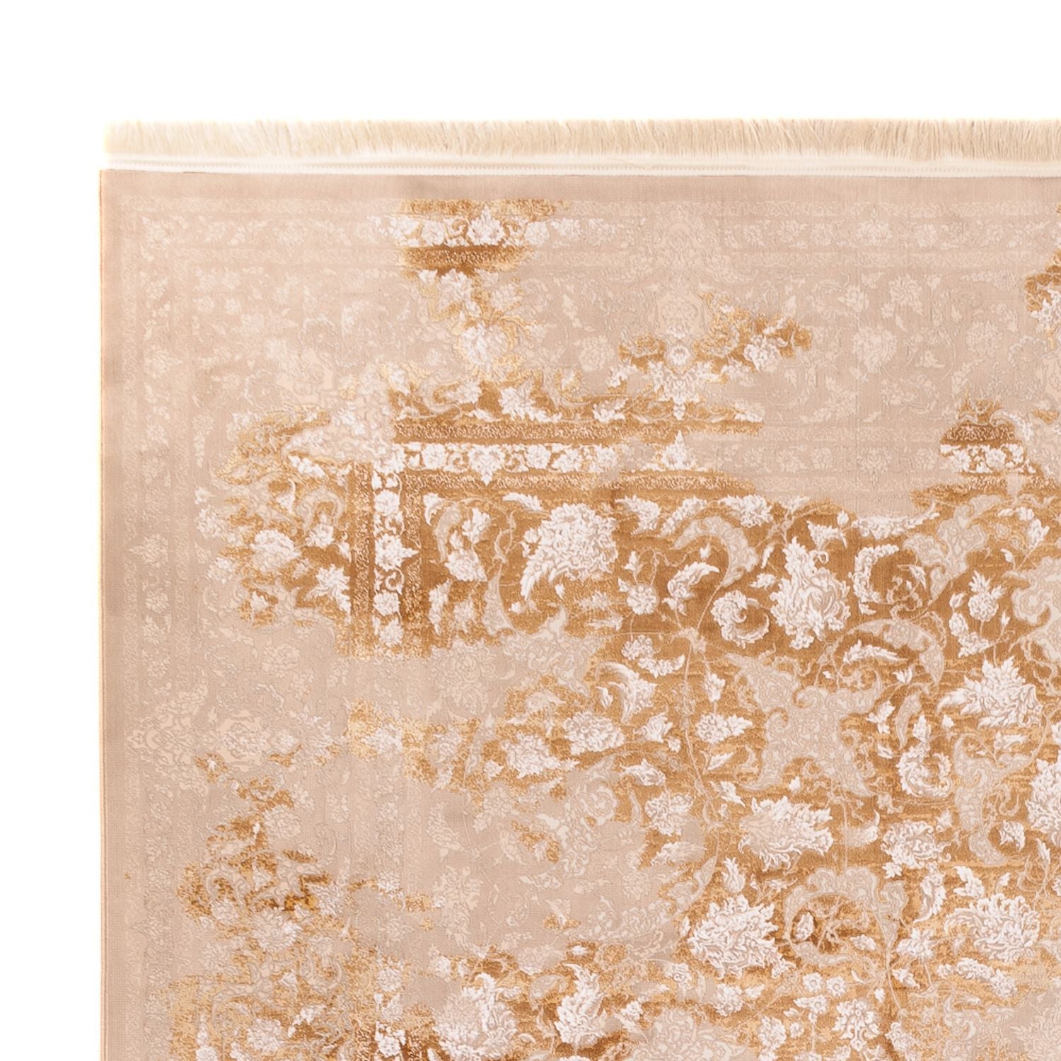 Orientalsk vævet tæppe - 350 x 250 cm - mørk beige