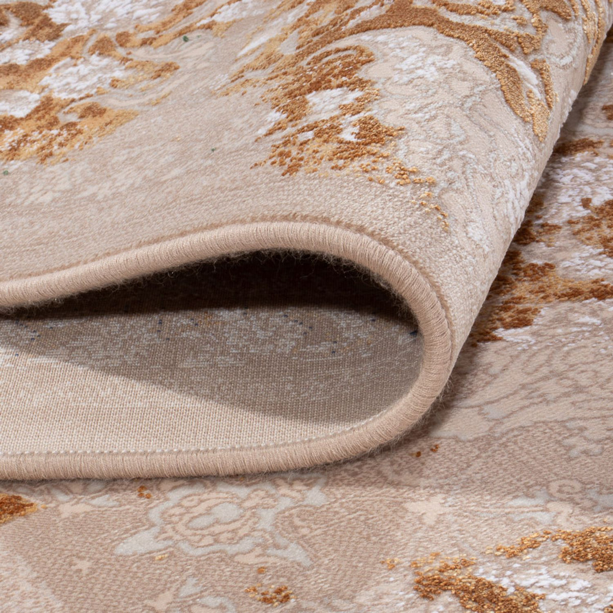 Orientalsk vævet tæppe - 350 x 250 cm - mørk beige